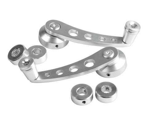 Kit leve alzacristalli - 10 cm - Alluminio, curve