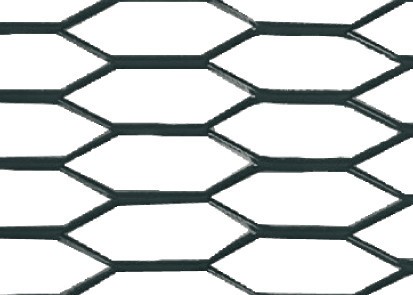 Racing Grill - Hexagon 8x25 mm - 100x33 cm - Nero anodizzato