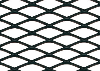 Racing Grill - Rombo medio 6x12 mm - 100x33 cm - Nero anodizzato