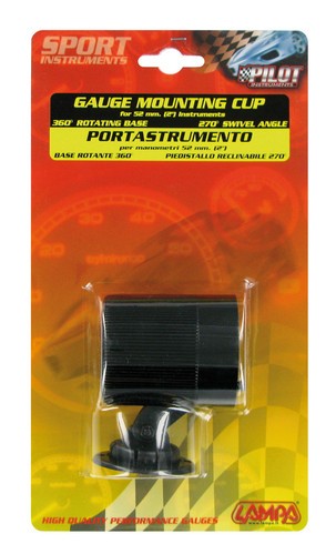 Portastrumento in plastica (52 mm) - Nero