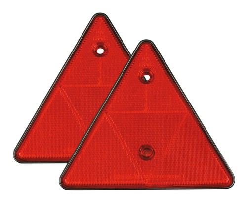 Euro-Norm catarifrangenti triangolari - 160 mm - Rosso