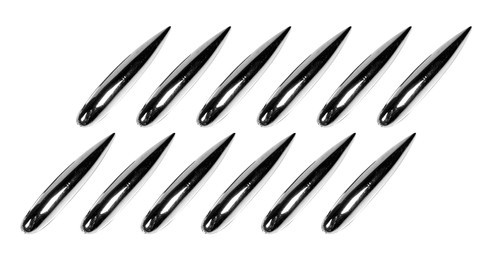 Decor Fins, set 12 pinne adesive - Cromo