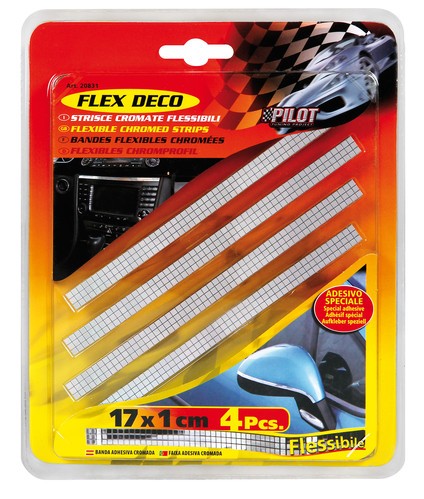 Flex Deco, strisce cromate flessibili, 4 pz