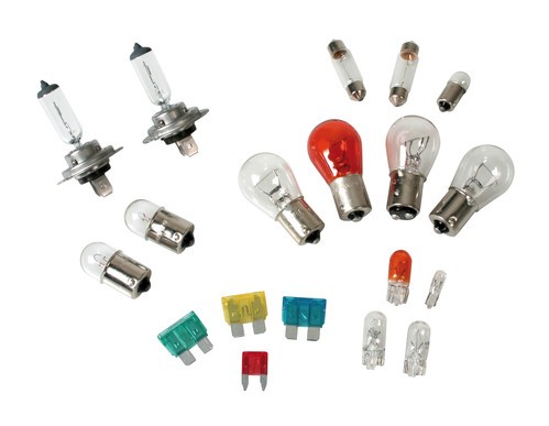 Kit lampade di ricambio 19 pz, alogena 2xH7 - 12V