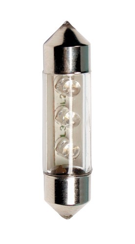 LAMPADA SILURO 3 LED 10X35 MM 12V - (C5W-C10W)