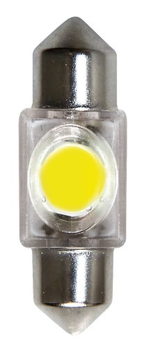 12V Hyper-Led 2 - 1 SMD x 2 chips - 10x31 mm - SV8,5-8 - 1 pz  - D/Blister - Bianco