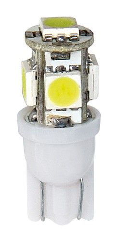 12V Hyper-Led 15 - 5 SMD x 3 chips - (T10) - W2,1x9,5d - 2 pz  - D/Blister - Bianco
