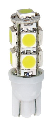 12V Hyper-Led 27 - 9 SMD x 3 chips - (T10) - W2,1x9,5d - 2 pz  - D/Blister - Bianco