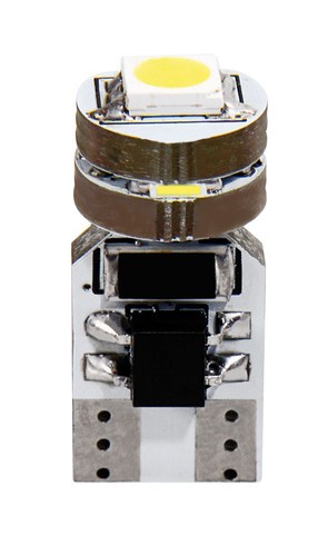 12V Hyper-Led 12 - 4 SMD x 3 chips - (T10) - Quadrifocus - W2,1x9,5d - 2 pz  - D/Blister - Bianco - Doppia polarità - Resistenza incorporata