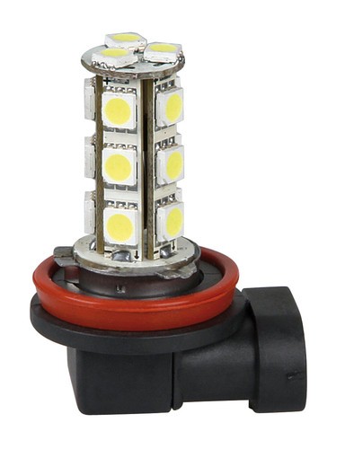 12V Hyper-Led 54 - 18 SMD x 3 chips - (H11) - PGJ19-2 - 2 pz  - Scatola Plast. - Bianco