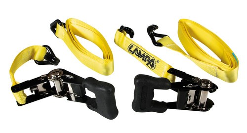 Pro-Safe, set 2 nastri tensori con cricchetto a doppio gancio cm 500