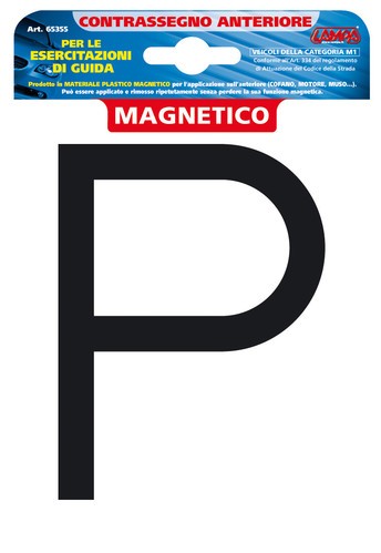 Contrassegno per esercitazioni guida, magnetico - Anteriore