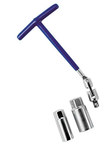 Chiave svitacandele snodabile con doppia bussola - 16+21 mm