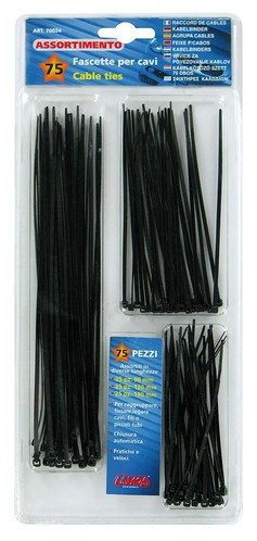 Set 75 pz fascette in nylon per cavi