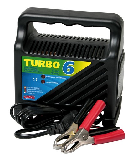 Turbo 6 A, caricabatteria 12V