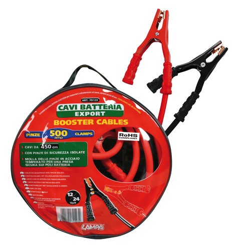 Cavi batteria Export 12/24V - 450 cm - 500 A