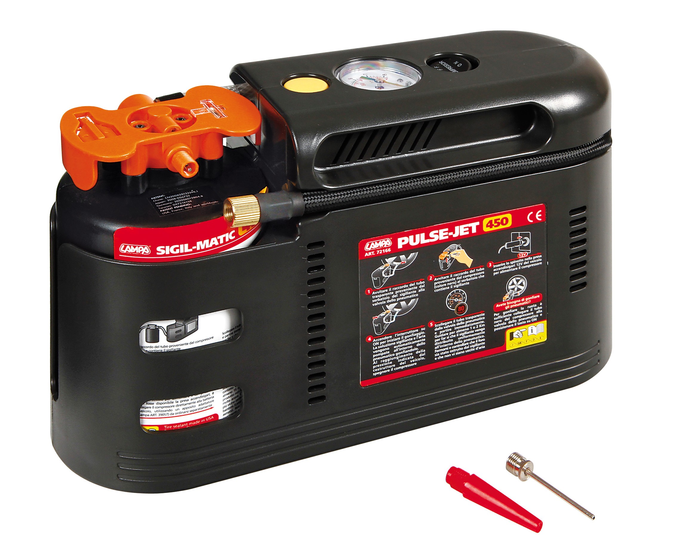 Pulse-Jet, kit riparazione automatico per pneumatici, 12V