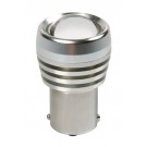 12V Mega-Led 5 - 2 super chips + 3 chips - (P21W) - BA15s - 1 pz  - D/Blister - Bianco