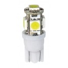 12V Hyper-Led 15 - 5 SMD x 3 chips - (T10) - W2,1x9,5d - 2 pz  - D/Blister - Bianco