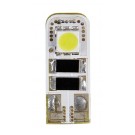 12V Hyper-Led 6 - 2 SMD x 3 chips - (T10) - Bifocus - W2,1x9,5d - 2 pz  - D/Blister - Bianco - Resistenza incorporata