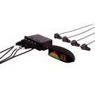 PTS400Q-COM, kit 4 sensori parcheggio con display wireless 12/24V