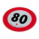 Contrassegno limite velocità omologato EU - 80 Km/h