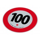 Contrassegno limite velocità omologato EU - 100 Km/h