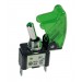 Interruttore a leva con sicura -  12V - Verde -   20A