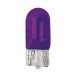 12V Lampada con zoccolo vetro - (W5W) - 5W - W2,1x9,5d - 2 pz  - D/Blister - Viola