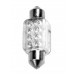 12V Lampada siluro 8 Led - 13x35 mm - SV8,5-8 - 1 pz  - D/Blister - Bianco